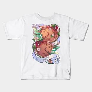 Zodiac sign of Taurus, element of earth Kids T-Shirt